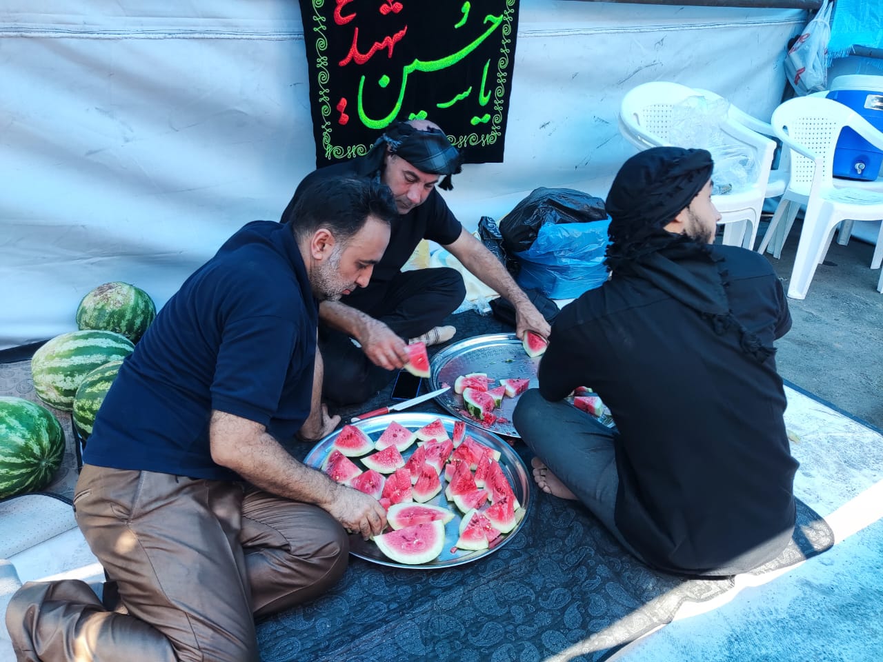  موکب هیئت حماسه در مراسم جاماندگان تهران - اربعین 1404